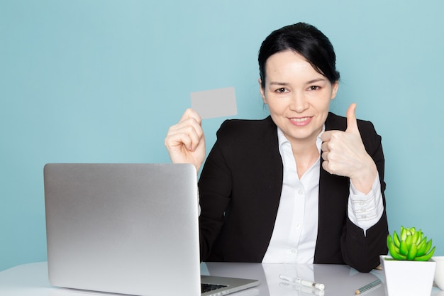 Businesswoman buying online