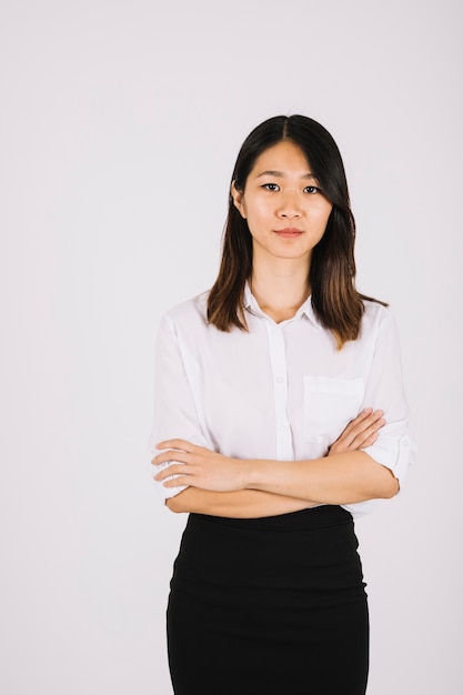 Businesswoman with arms crossed