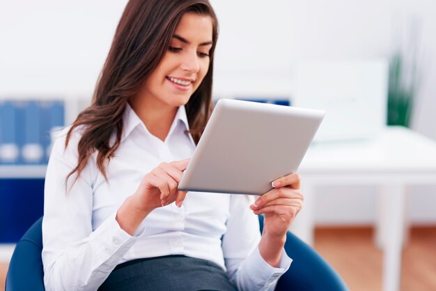 Businesswoman with digital tablet
