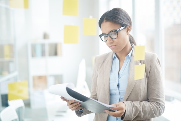 Businesswoman with documents