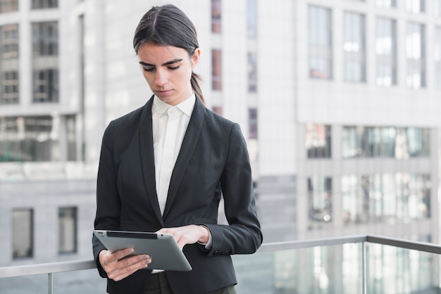 Businesswoman with tablet