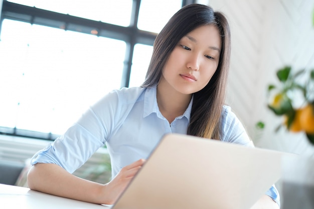 Businesswoman working at the office