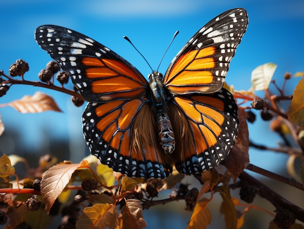 Butterfly on blossom