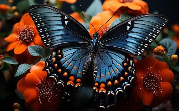 Butterfly on blossom