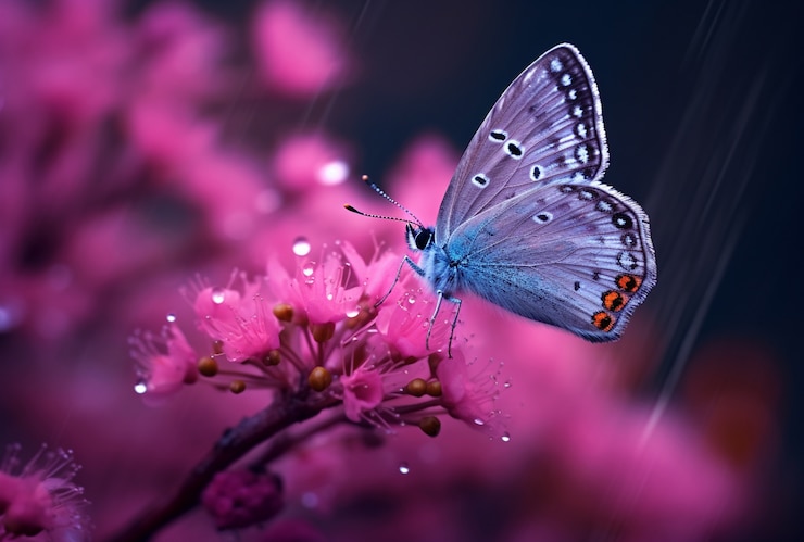 Free Photo butterfly on blossom