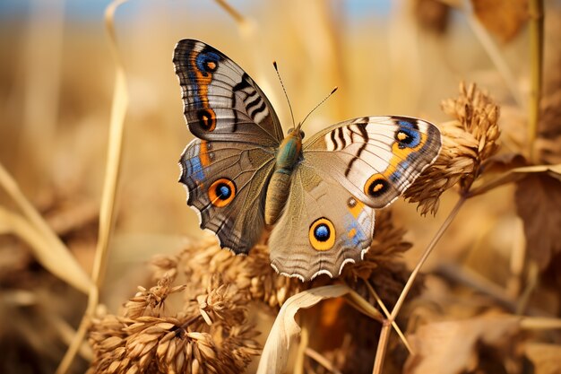 Foto gratuita farfalla sul grano