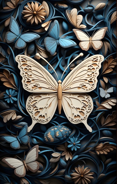Foto gratuita farfalla con bellissime ali