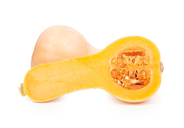 Free photo butternut squash isolated on white background