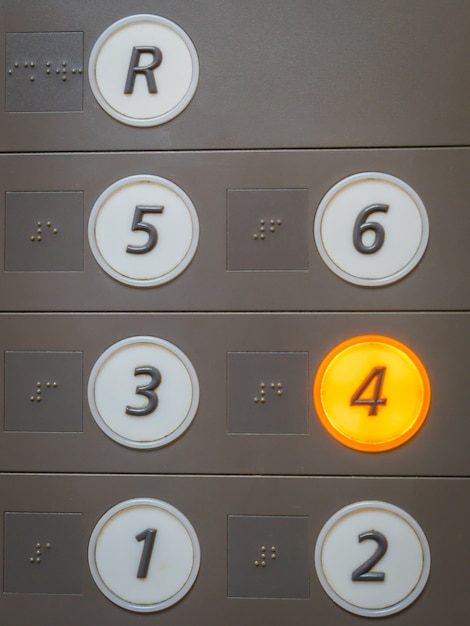 Button of elevator .