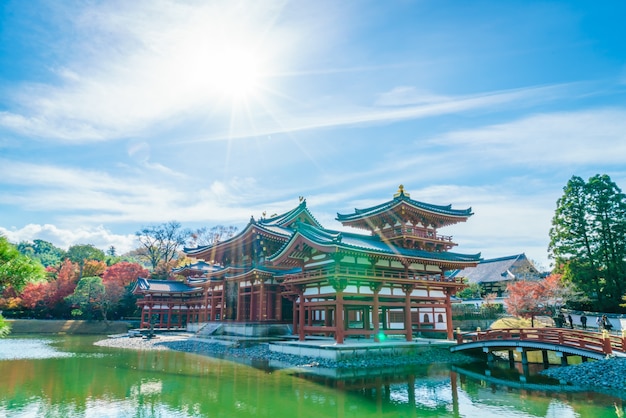 Бесплатное фото byodo в темпл киото, япония