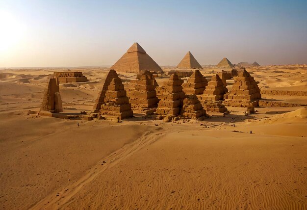 Пирамиды Каира с текстом