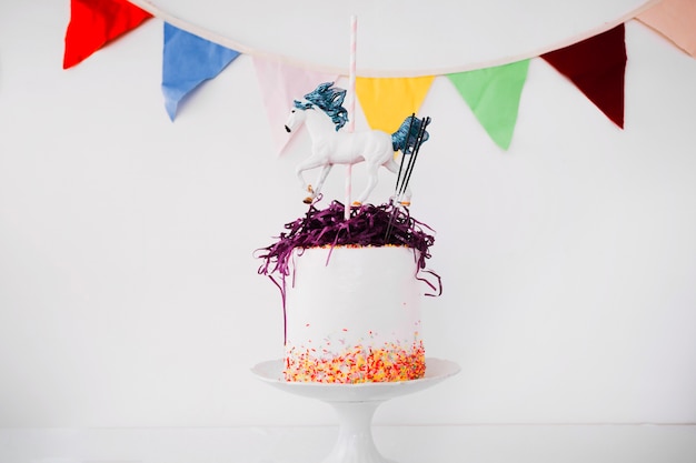 Cake decorated with horse