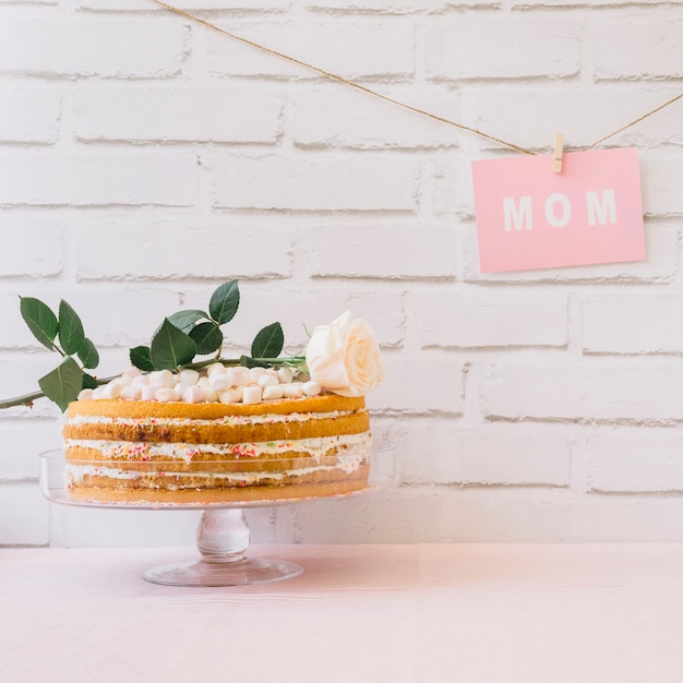 Foto gratuita torta per la mamma