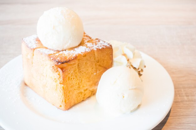 Cake with icecream