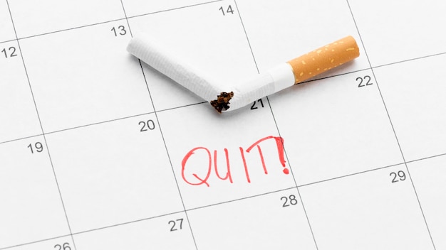 Calendar date to quit smoking