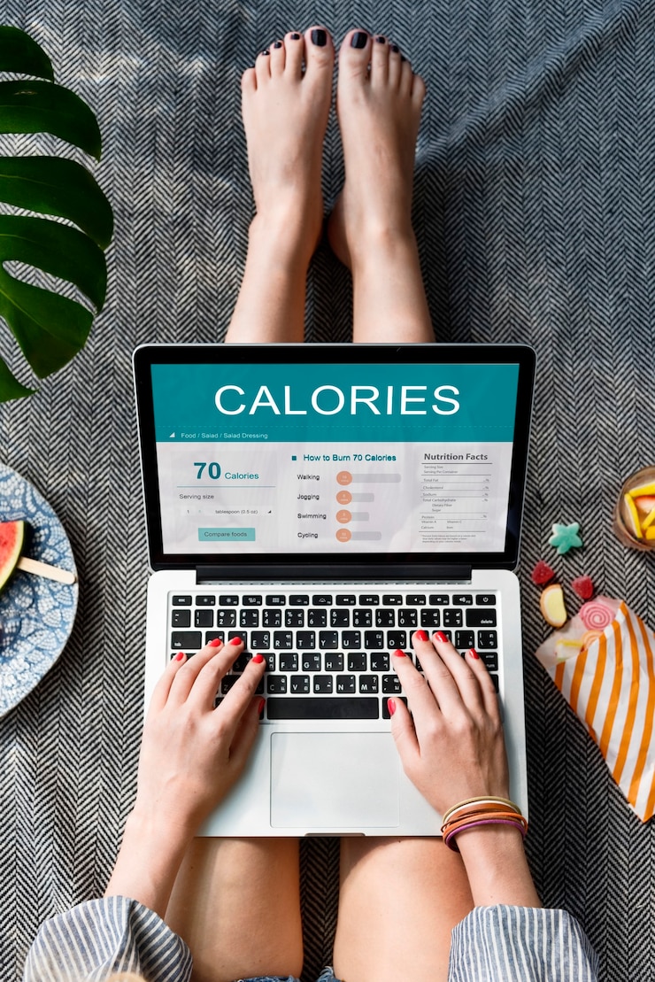 Free Photo calories nutrition food exercise concept