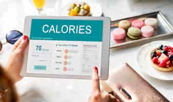 Free photo calories nutrition food exercise concept