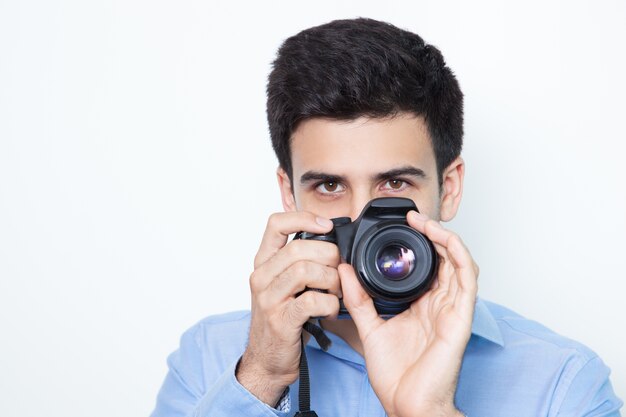 camera businessman digital lifestyle male