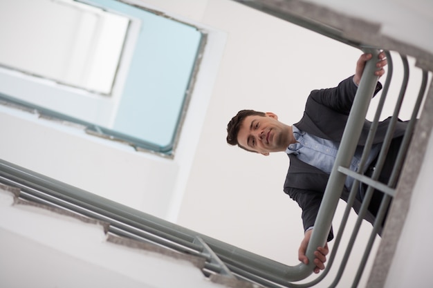 camera office wearing person pensive