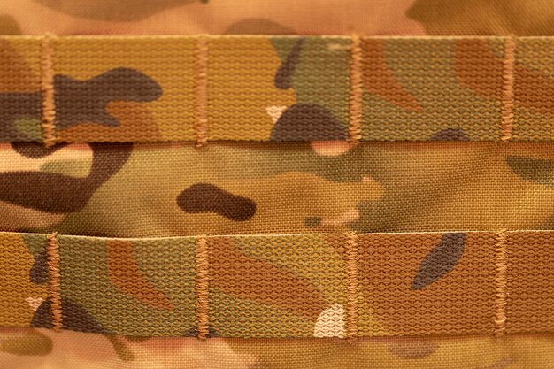 Camouflage military motif pattern close up