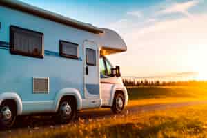 Free photo camping on wheels car for sustainable travel