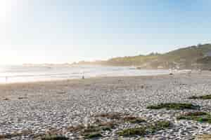 Free photo camps bay near sunset