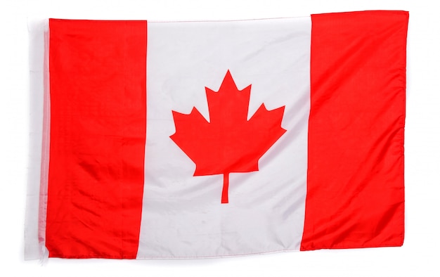 canadian flag on white