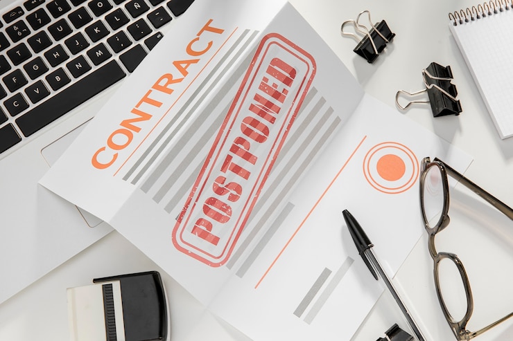 Free Photo canceled contract on desk