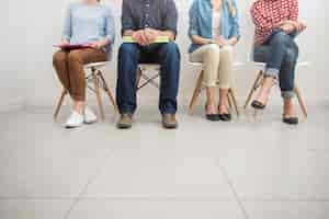 Free photo candidates waiting for a job interview.