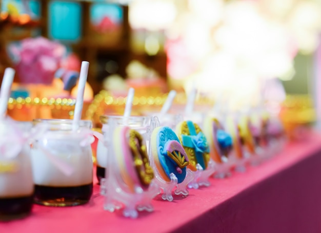 Candy bar in restaurant