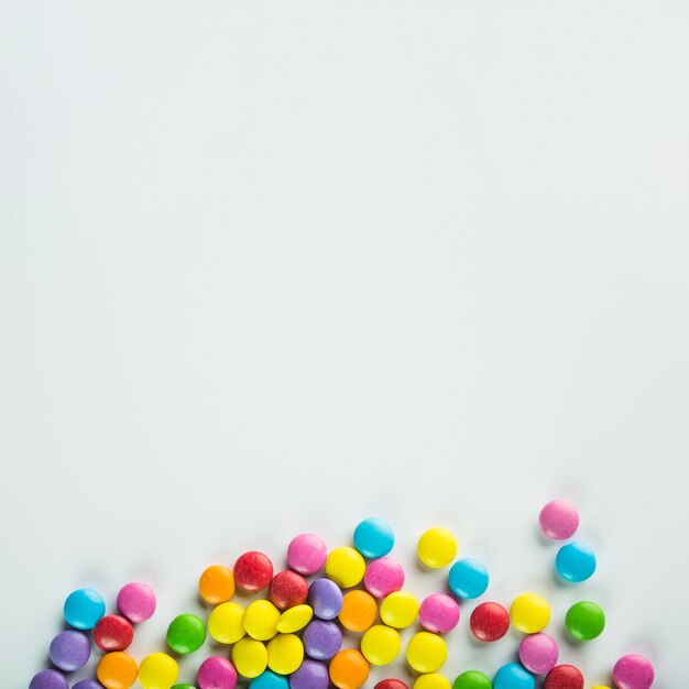 Candy buttons with different flavors