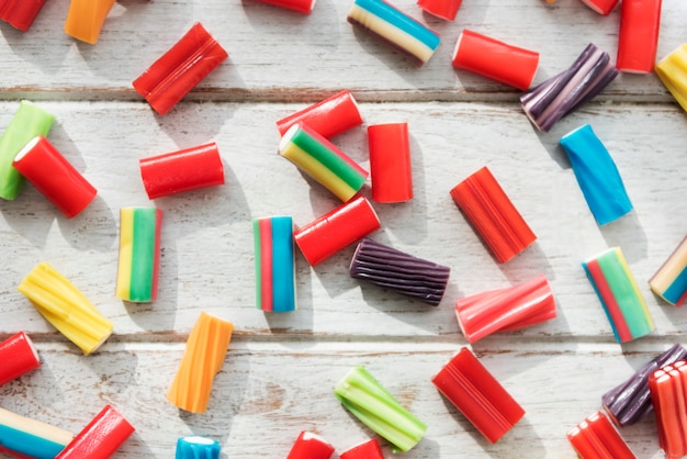 Бесплатное фото candy colorful jello junk kid party concept