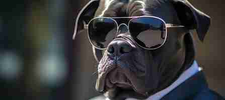 Free photo cane corso in the street ai generated image