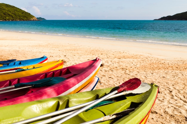 Canoe's on beach