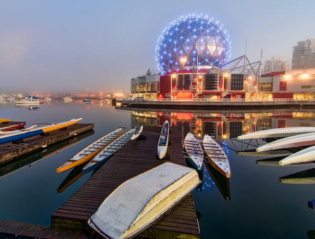 Canoes Beside Dock