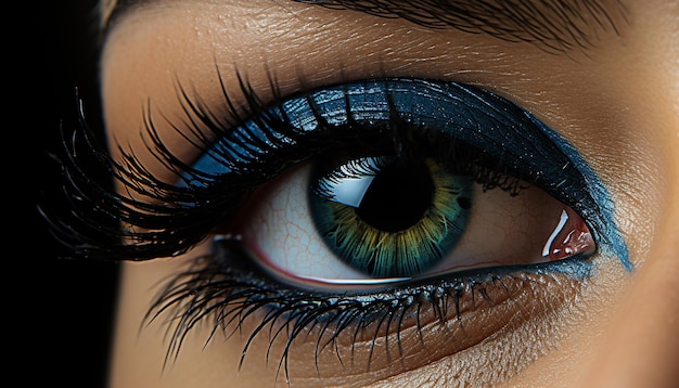 Foto gratuita l'accattivante bellezza dell'occhio di una donna, uno sguardo ipnotizzante generato dall'intelligenza artificiale