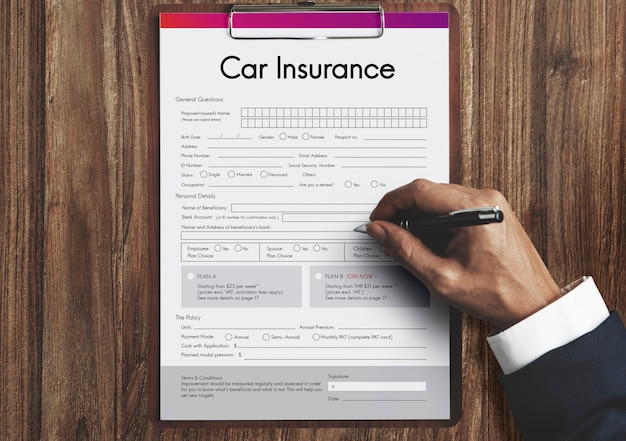 Car Insurance Claim Form Concept