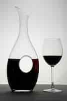 Free photo carafe and wine glass assortment