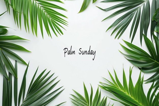 Card for Palm Sunday with text in the middle idea for wallpaper for Easter