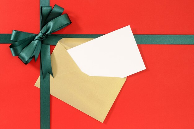 Card with gift bow