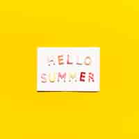 Free photo card with message hello summer