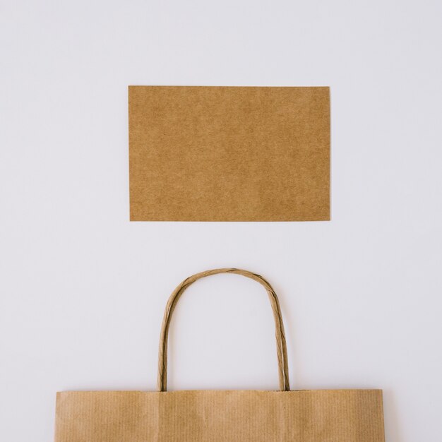 Cardboard bag and card