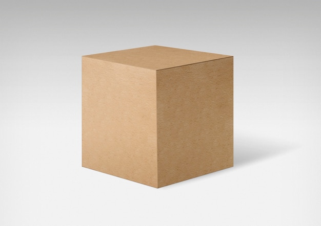 Free photo cardboard box isolated