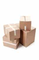 Free photo cardboard boxes