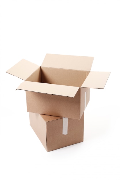 Free photo cardboard boxes