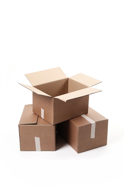 Free photo cardboard boxes