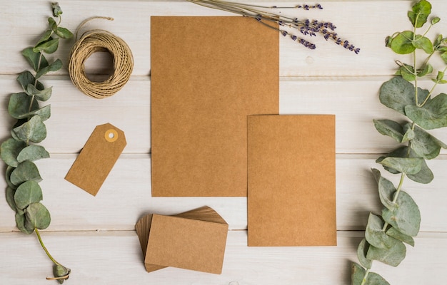 Cardboard stationery set