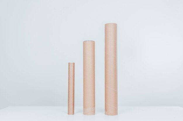 Cardboard tubes in various sizes