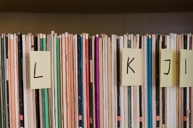 Cards in alphabetic order