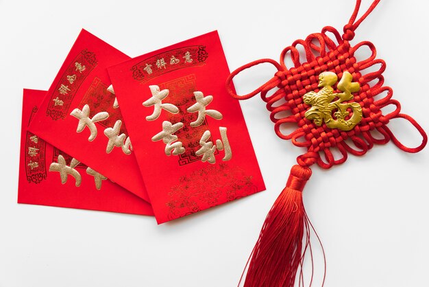 中国の新年のためのカード